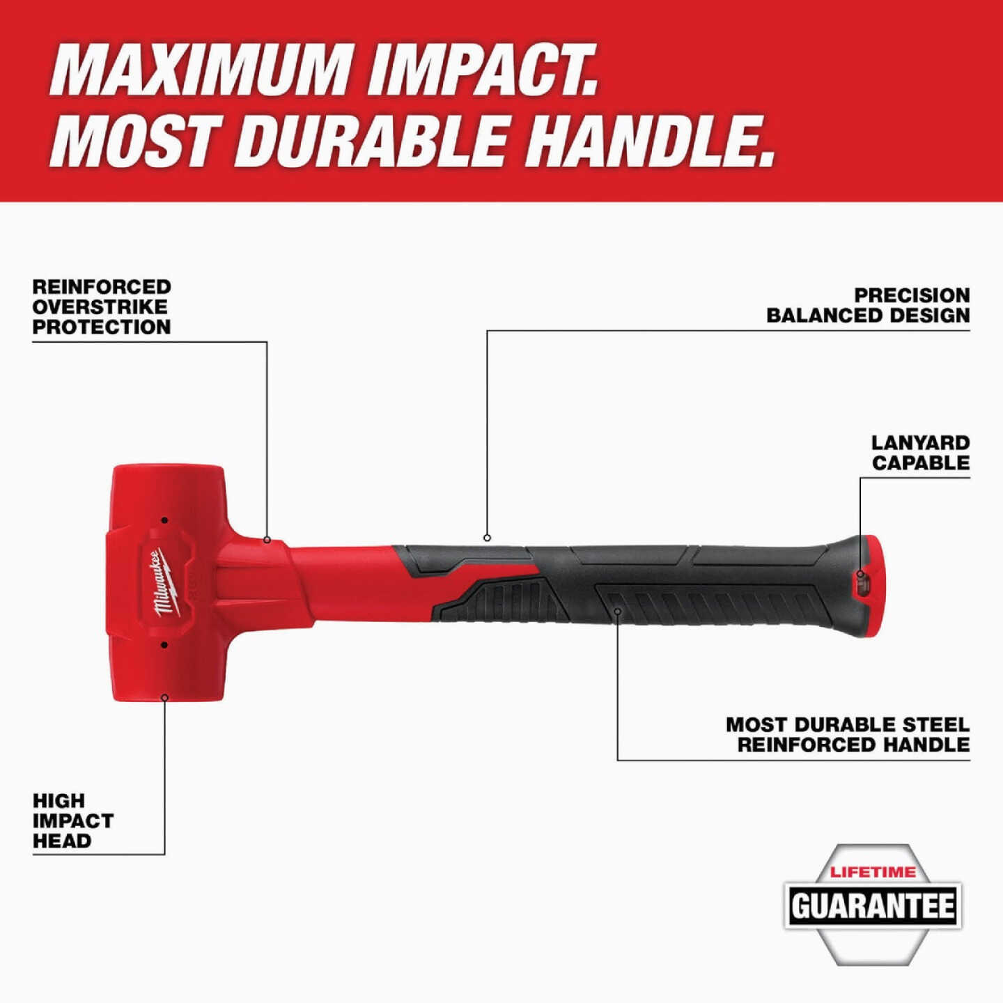 Milwaukee 48 Oz. Dead Blow Hammer Image 2