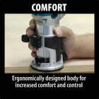 Makita 6.5-Amp 1.25 HP Variable Speed Compact Router Image 6