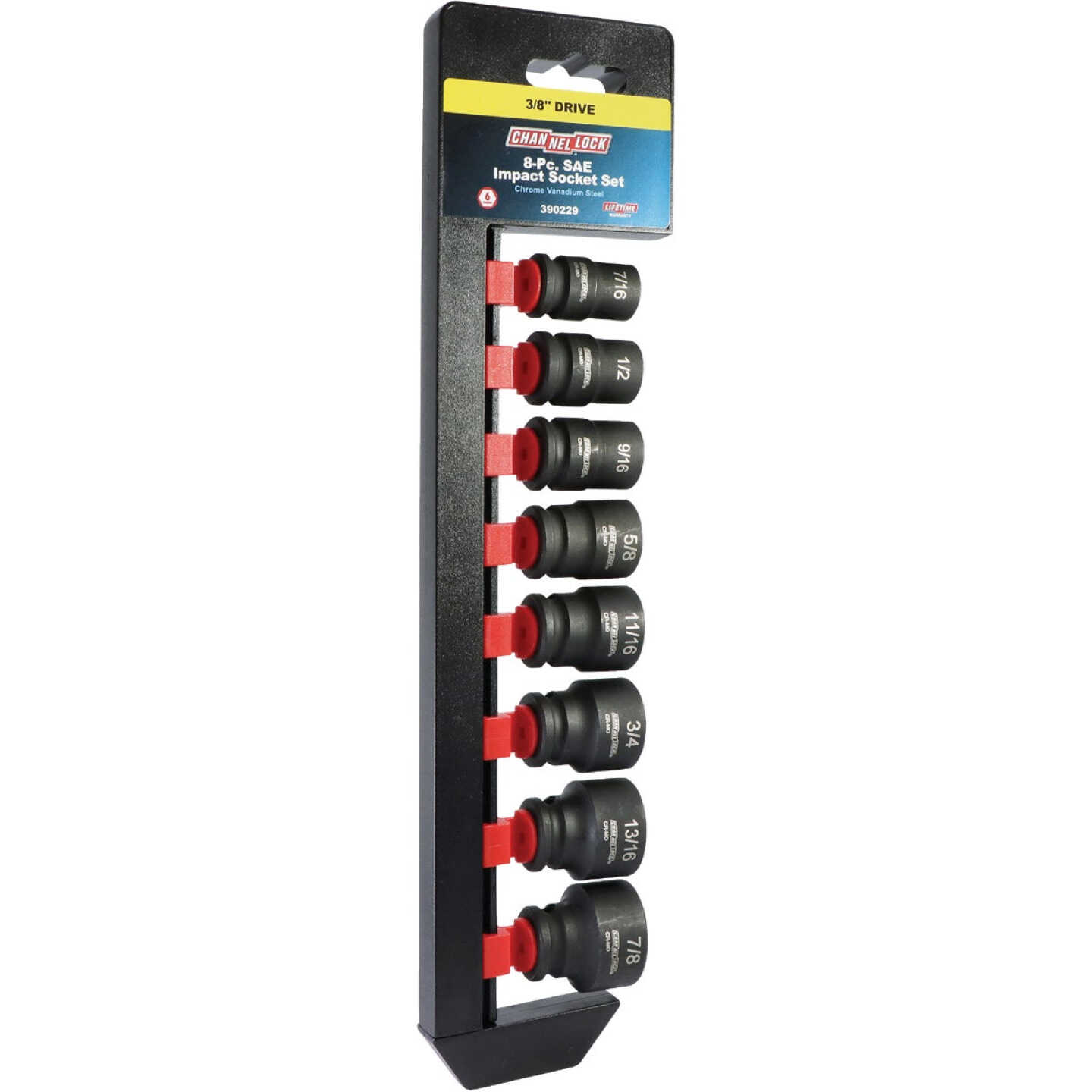 Channellock Standard 3/8 In. Drive 6-Point Shallow Impact Driver Set (8-Piece) Image 5