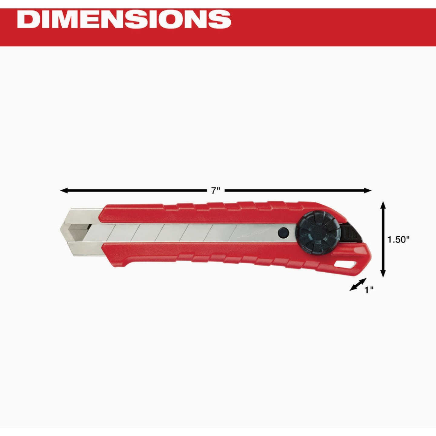 Milwaukee 25mm 7-Point Snap Off Knife Image 2