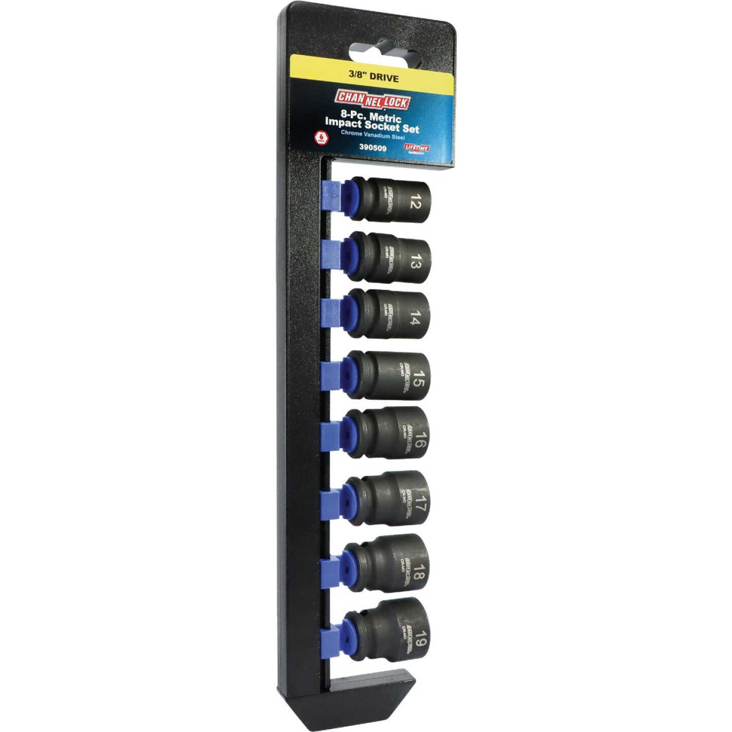 Channellock Metric 3/8 In. Drive 6-Point Shallow Impact Driver Set (8-Piece) Image 3