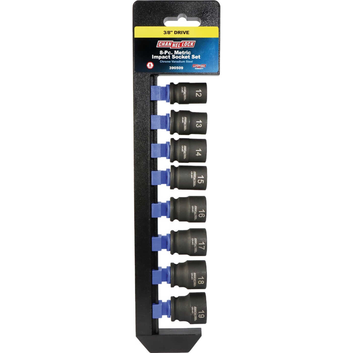 Channellock Metric 3/8 In. Drive 6-Point Shallow Impact Driver Set (8-Piece) Image 1