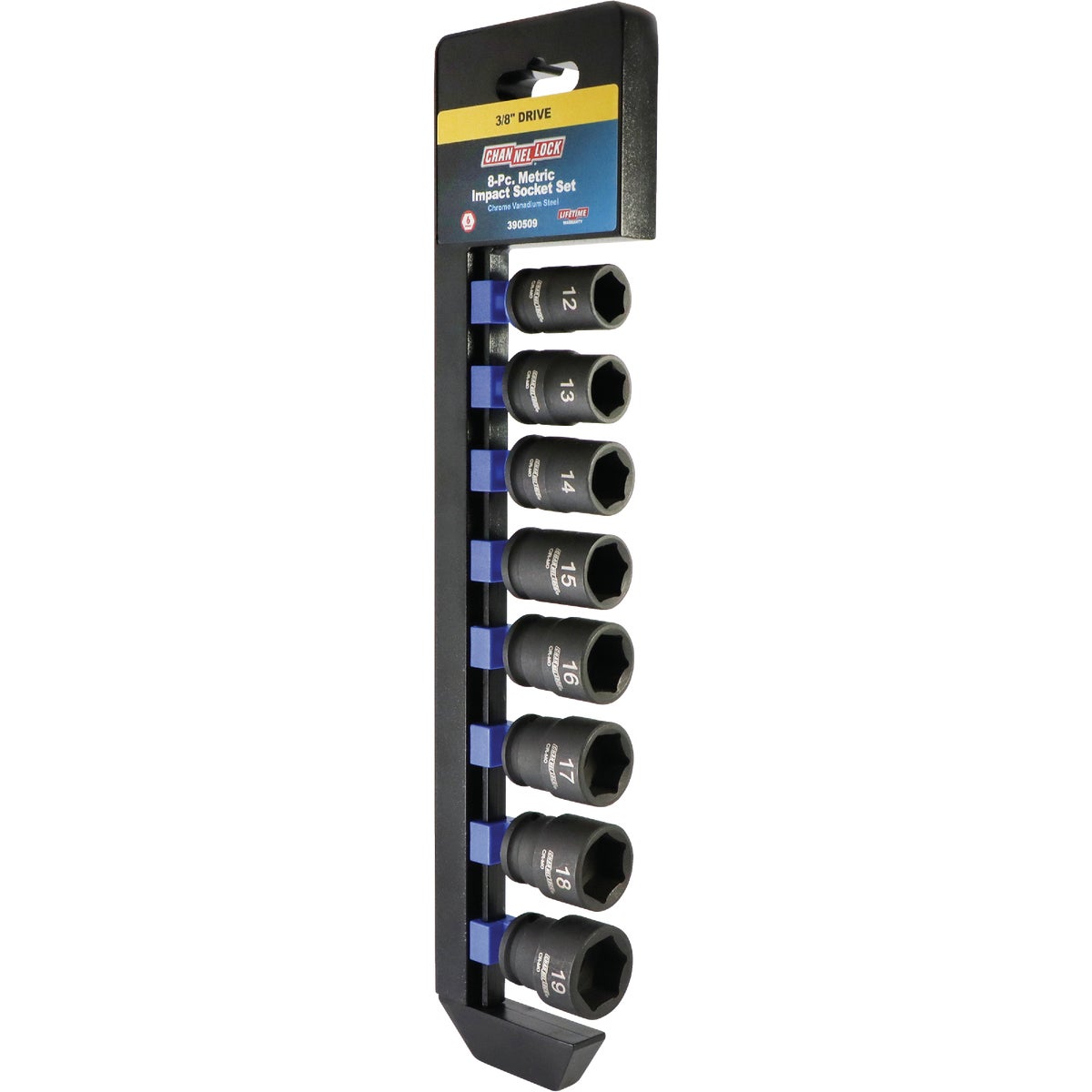 Channellock Metric 3/8 In. Drive 6-Point Shallow Impact Driver Set (8-Piece) Image 4