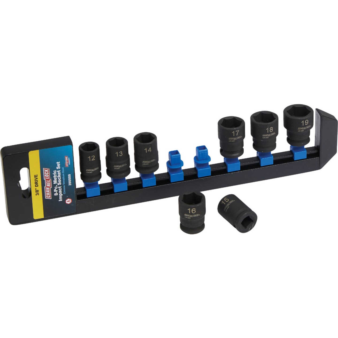 Channellock Metric 3/8 In. Drive 6-Point Shallow Impact Driver Set (8-Piece) Image 5