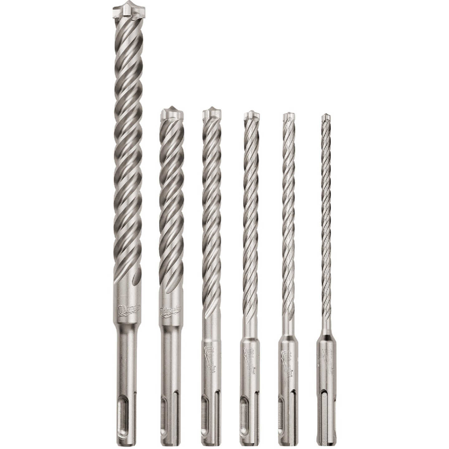 Milwaukee MX4 SDS-PLUS 4-Cutter Solid Carbide Rotary Hammer Drill Bit Set (6-Piece) Image 1