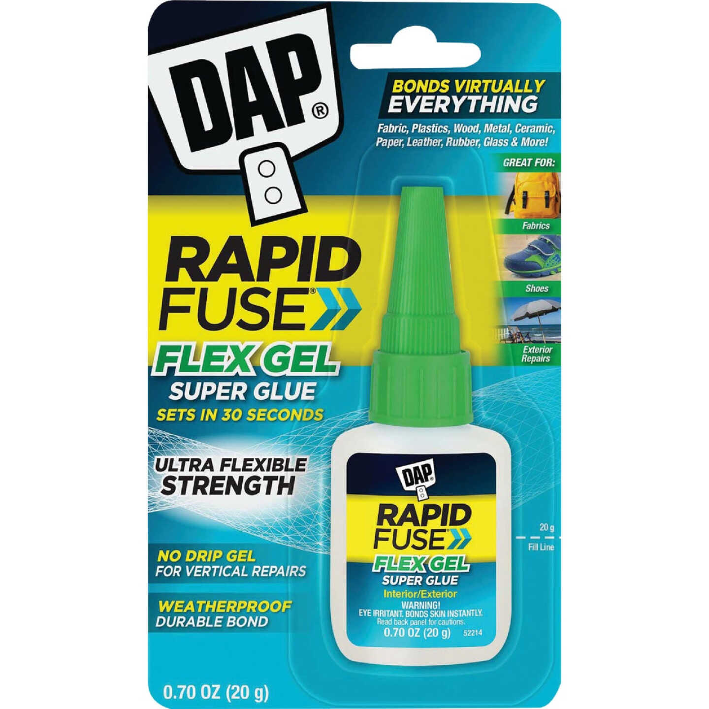 DAP RapidFuse Flex Gel Super Glue Image 1