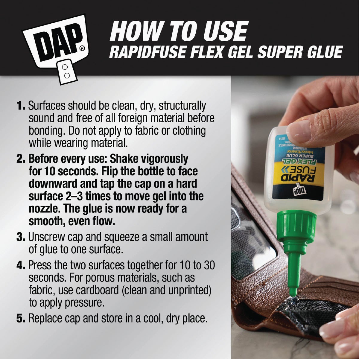 DAP RapidFuse Flex Gel Super Glue Image 6