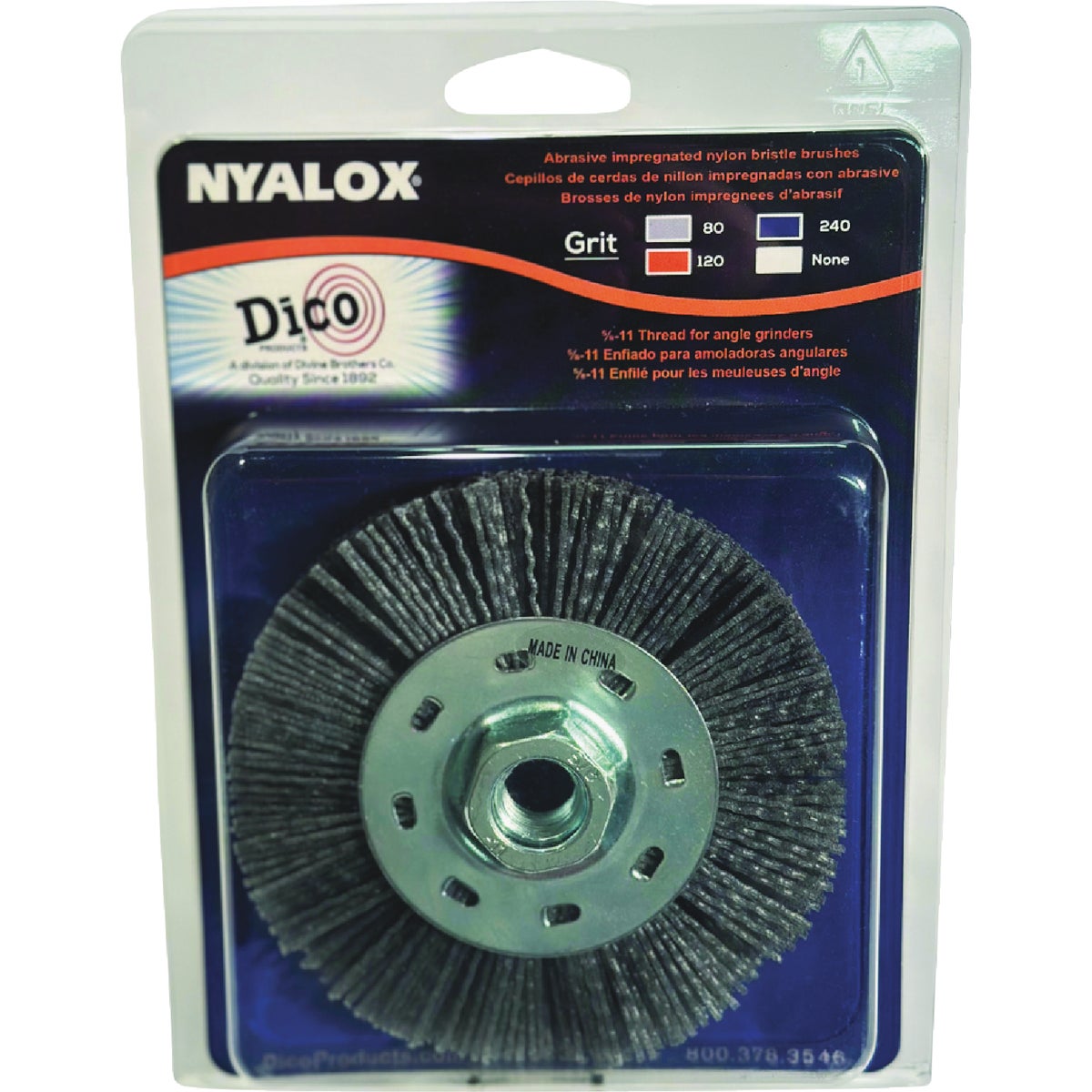 Dico Nyalox 4-1/2 In. Coarse Gray Angle Grinder Wheel Brush