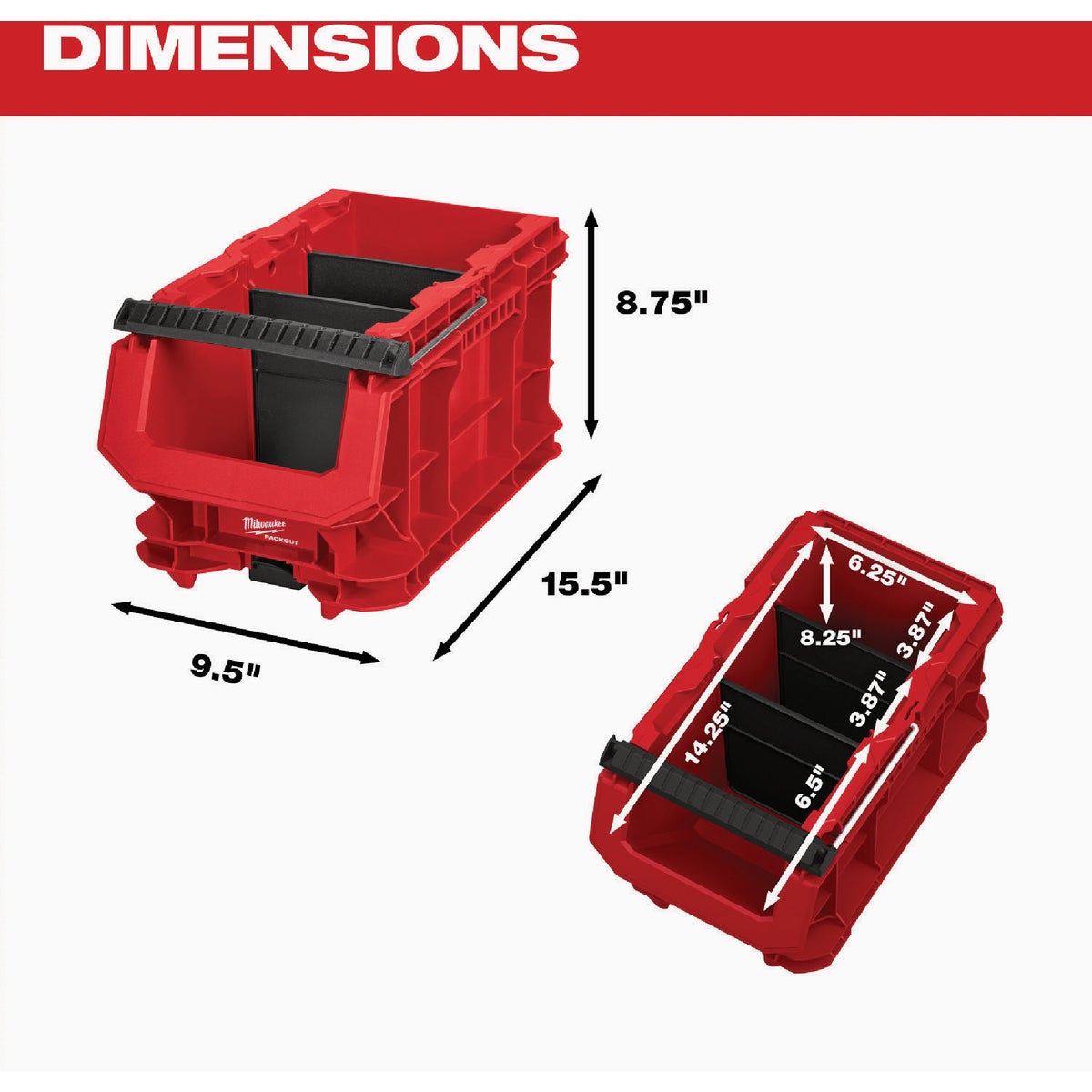 Milwaukee PACKOUT Compact Crate Image 3