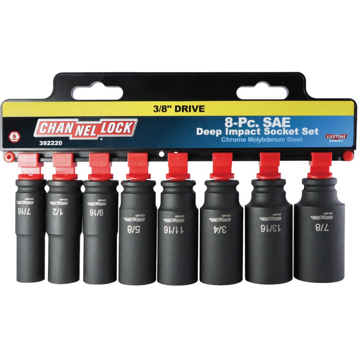 Channellock Standard 3/8 In. Drive 6-Point Deep Impact Driver Set (8-Piece) Image 1