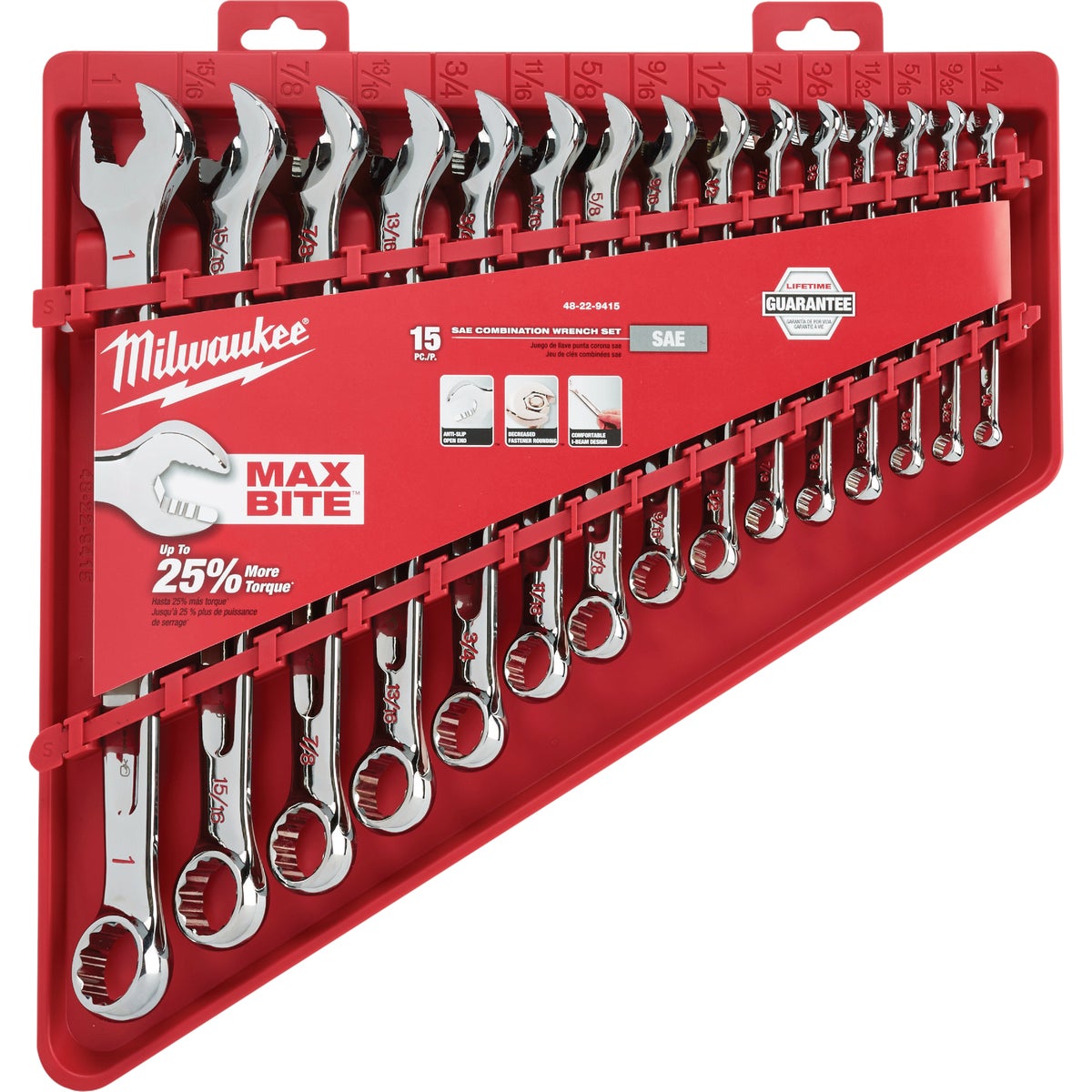 Milwaukee Standard 12-Point Combination Wrench Set (15-Piece) Image 9