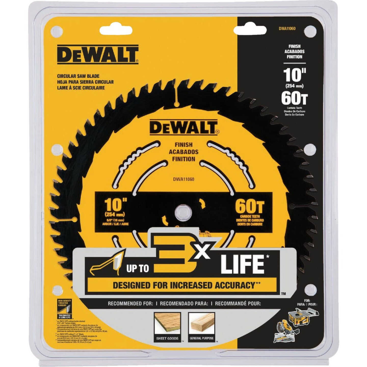 DEWALT 10 In. 60-Tooth Finish Circular Saw Blade Image 7