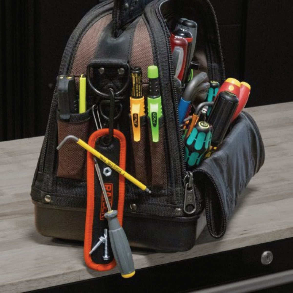 Railer 7.5 In. x 2 In. MagMat Strap Premium Magnetic Tool Strap with Carabiner Image 3