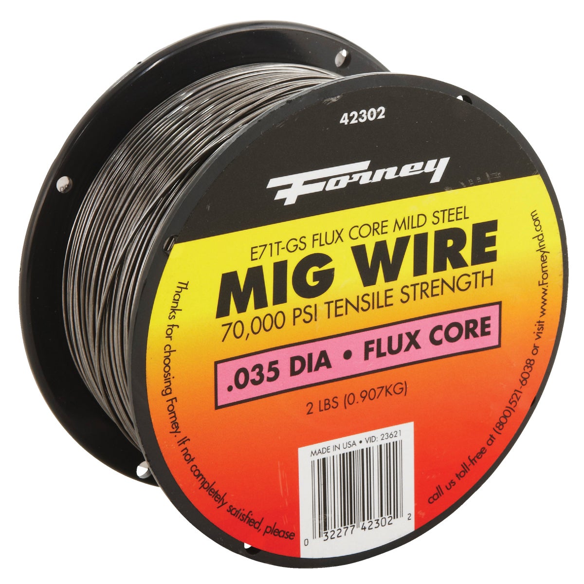 Forney E71T-GS 0.035 In. Flux Core Mild Steel Mig Wire, 2 Lb. Image 4