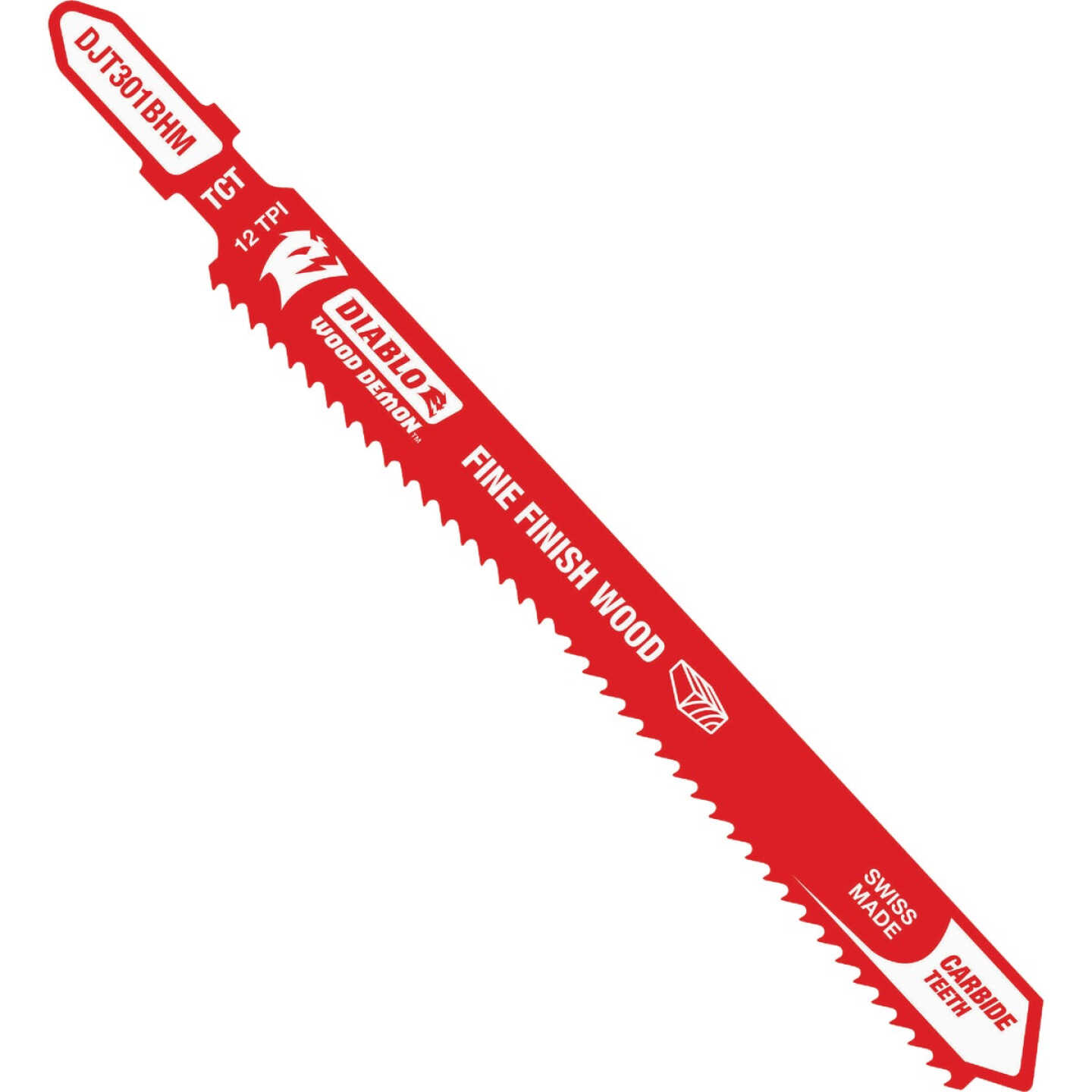 Diablo Wood Demon 4-5/8 In. x 12 TPI T-Shank Carbide Jig Saw Blade for Fine Finish Wood Image 1