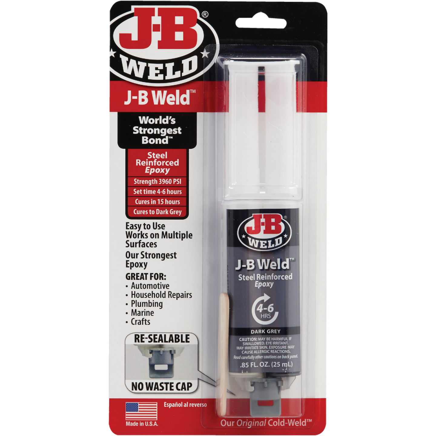J-B Weld 0.85 Oz. Original Epoxy, Syringe Image 1