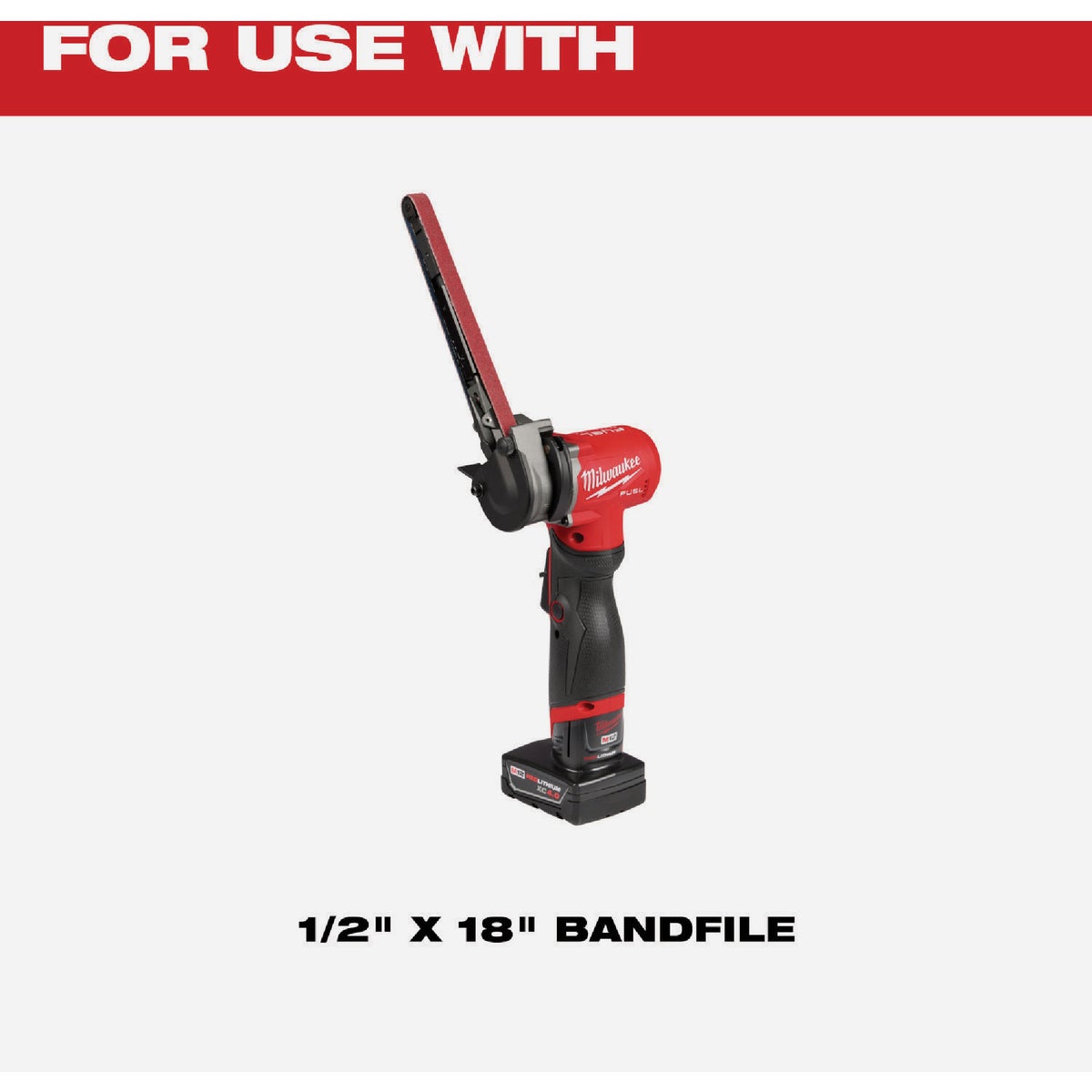 Milwaukee 1/2 In. x 18 In. 40/60/80/120 Grit Bandfile Variety Pack (4-Pack) Image 5