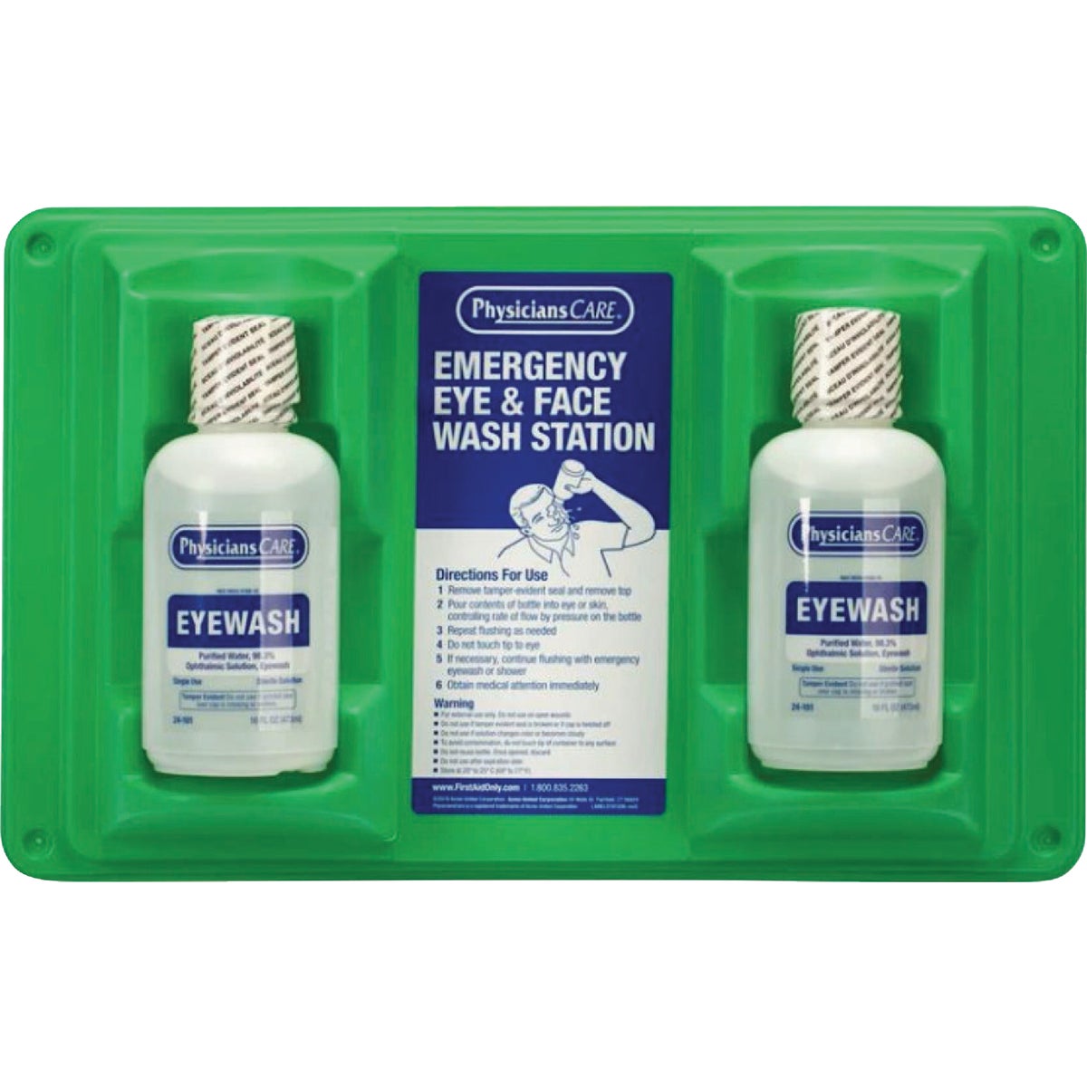 First Aid Only 16 Oz. Bottle Personal Eyewash Station (2-Pack)