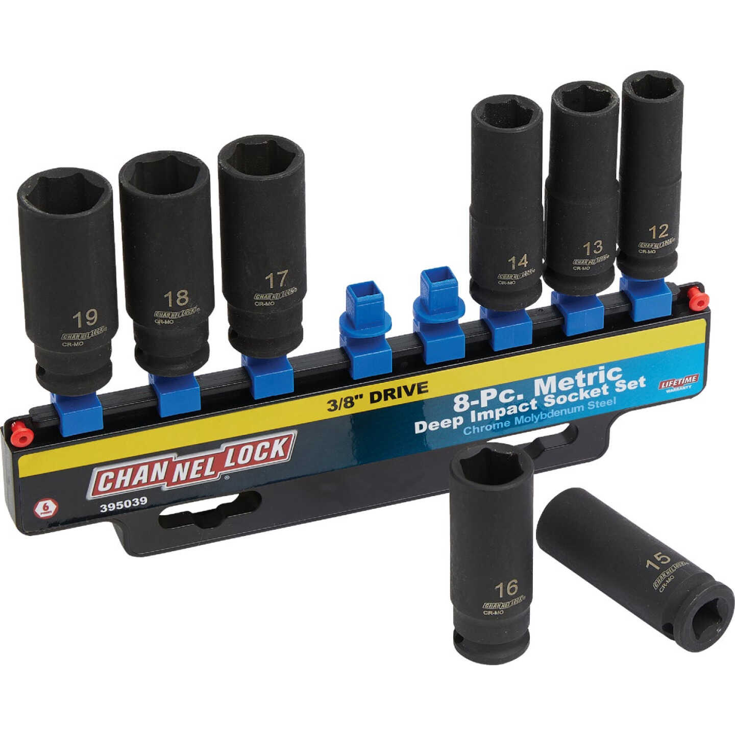 Channellock Metric 3/8 In. Drive 6-Point Deep Impact Driver Set (8-Piece) Image 3