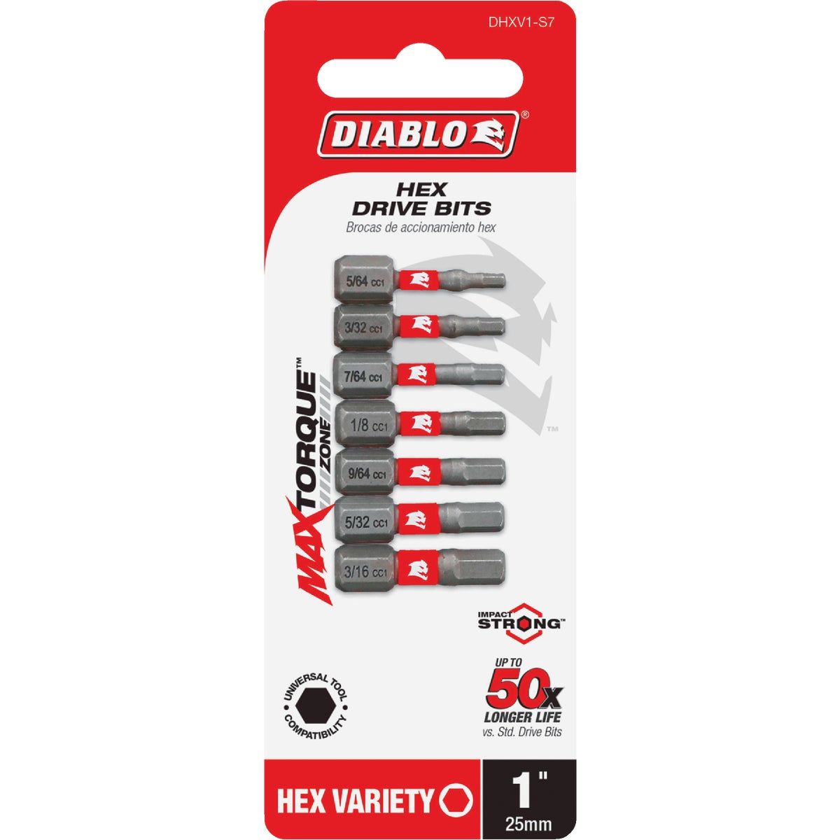 Diablo 7-Piece Assorted Impact Screwdriver Bit Set