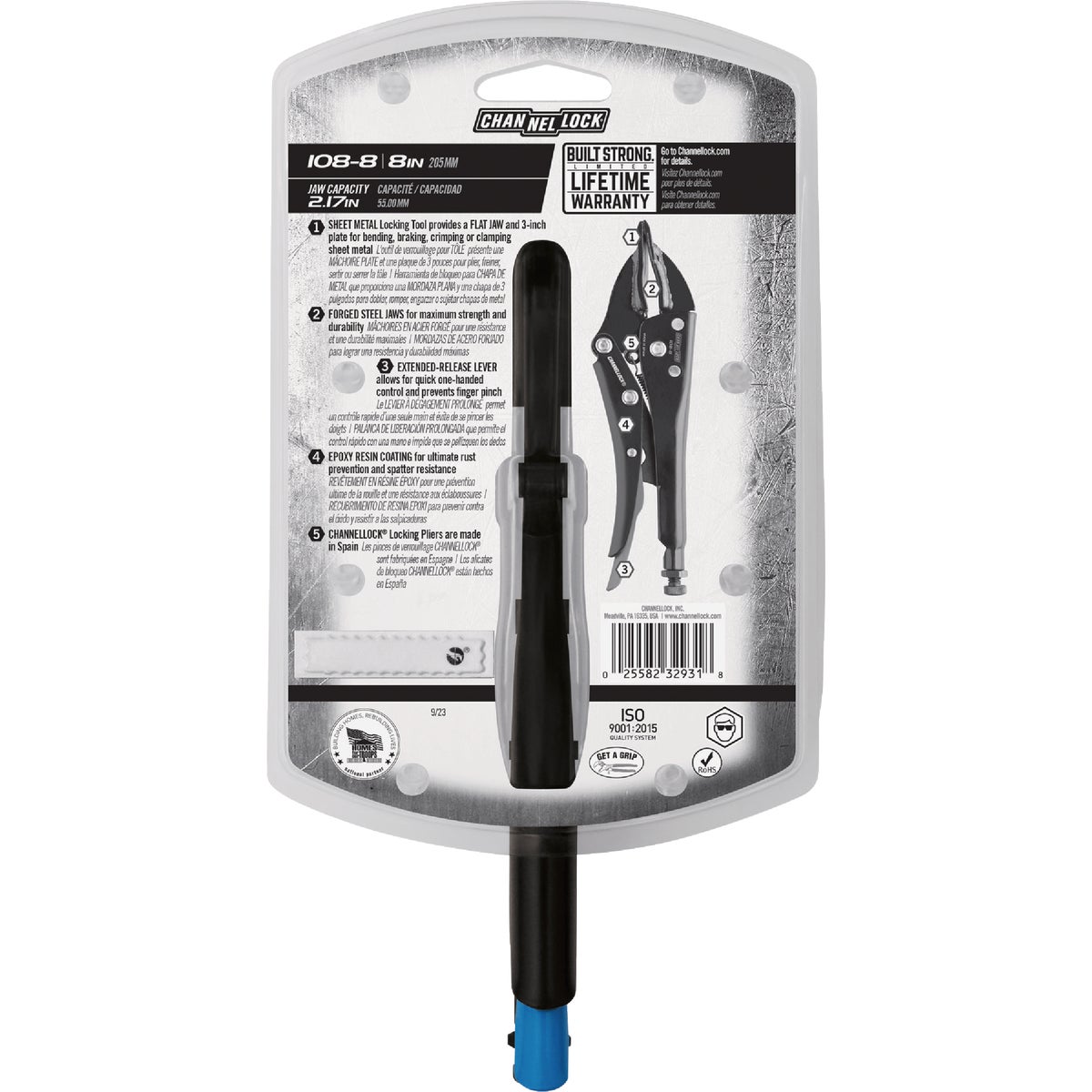 Channellock 8 In. Locking Sheet Metal Pliers Image 4