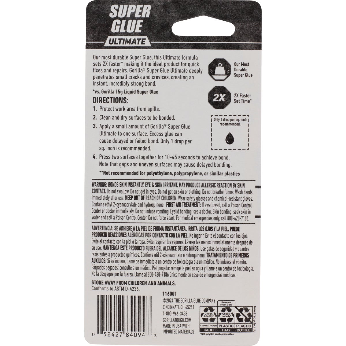 Gorilla 15g Ultimate Liquid Super Glue Image 2