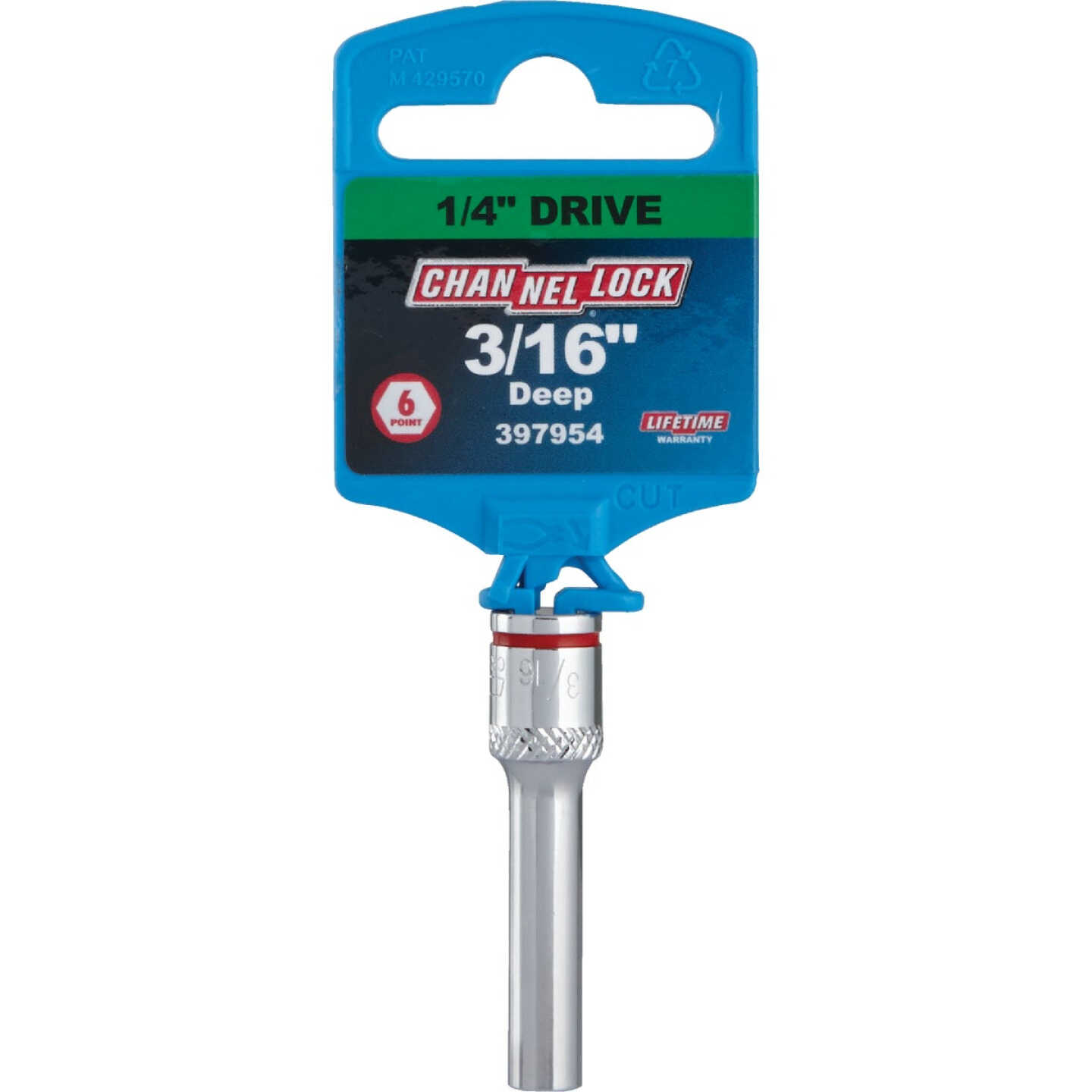 Channellock 1/4 In. Drive 3/16 In. 6-Point Deep Standard Socket Image 2