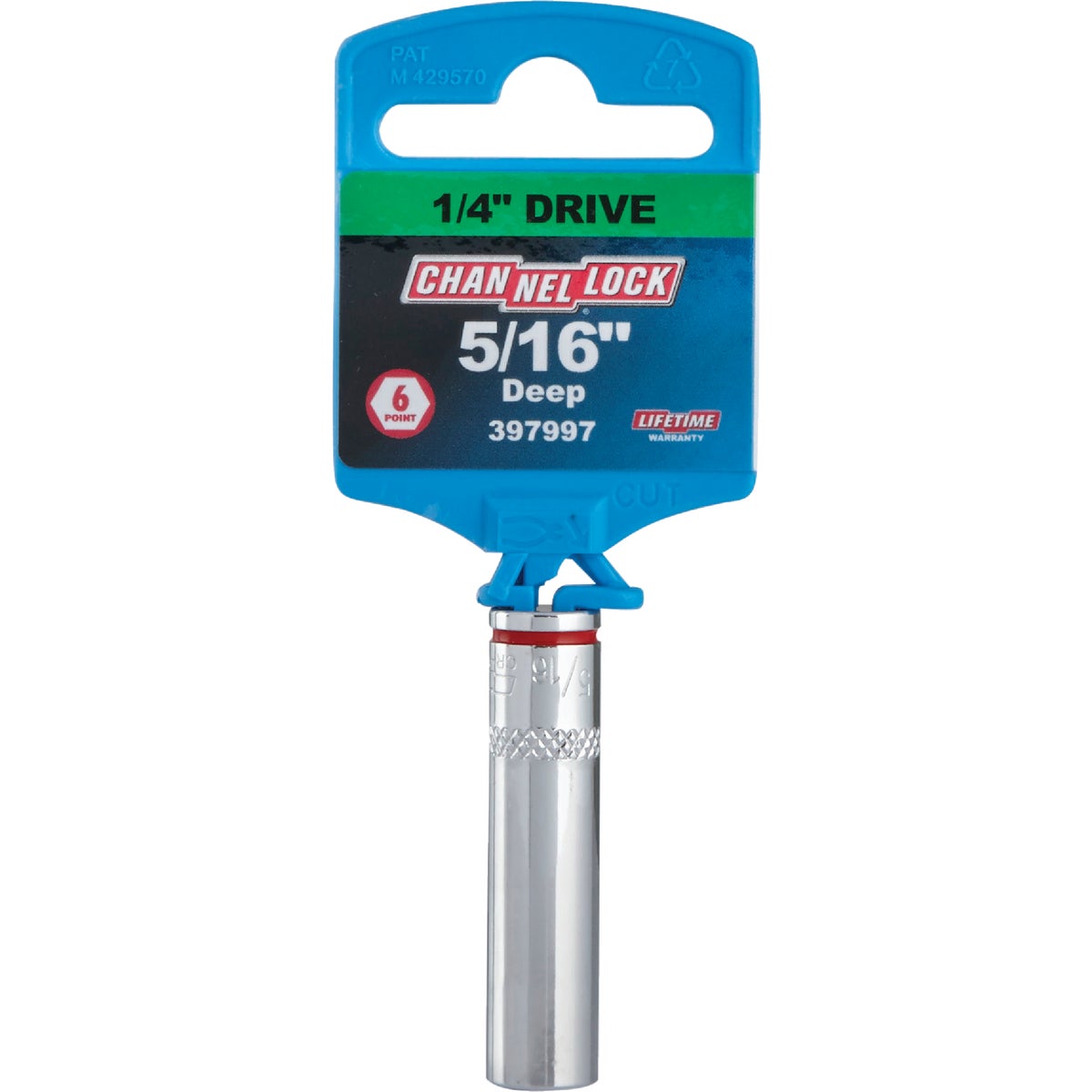 Channellock 1/4 In. Drive 5/16 In. 6-Point Deep Standard Socket Image 2