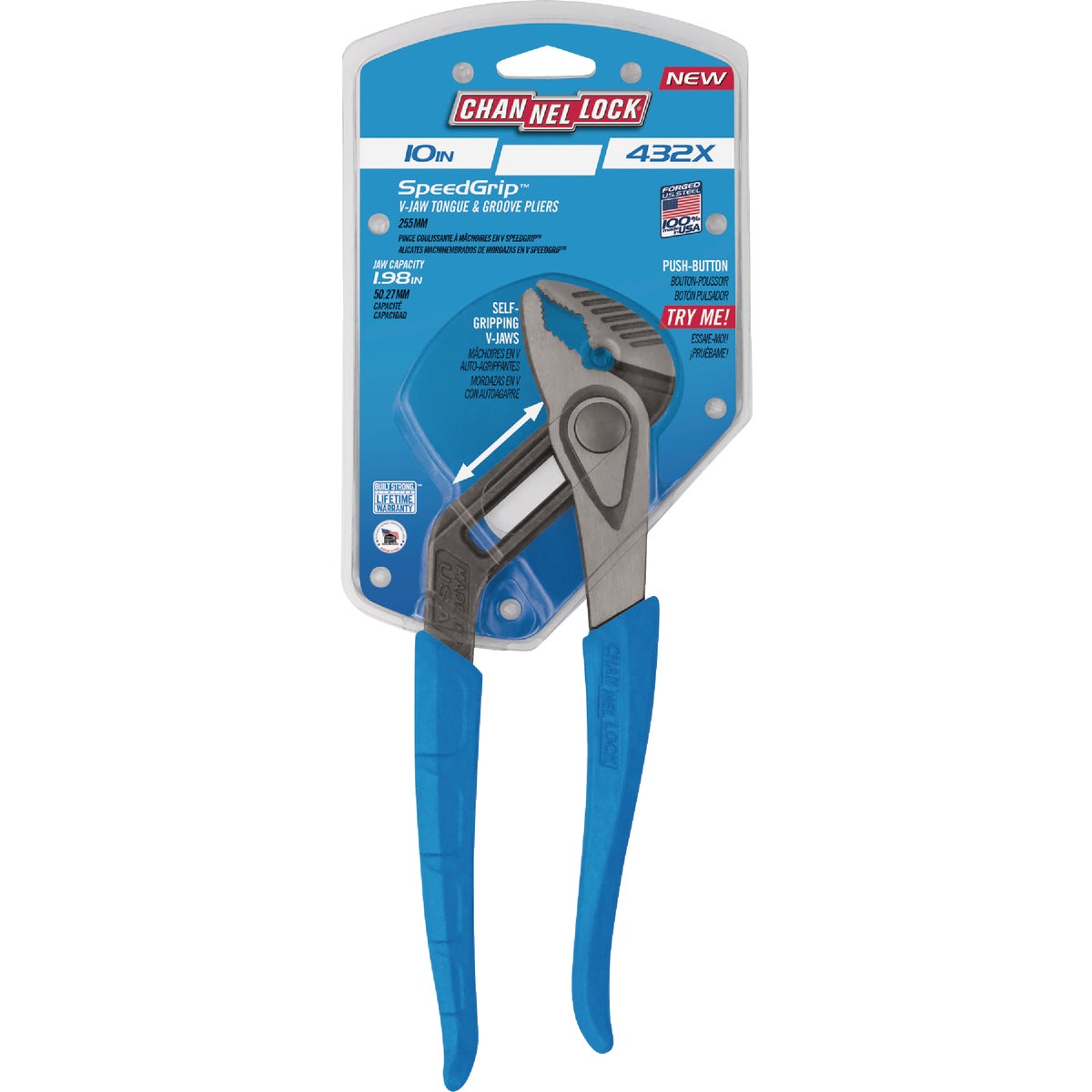 Channellock SpeedGrip 10 In. V-Jaw Tongue & Groove Pliers Image 3