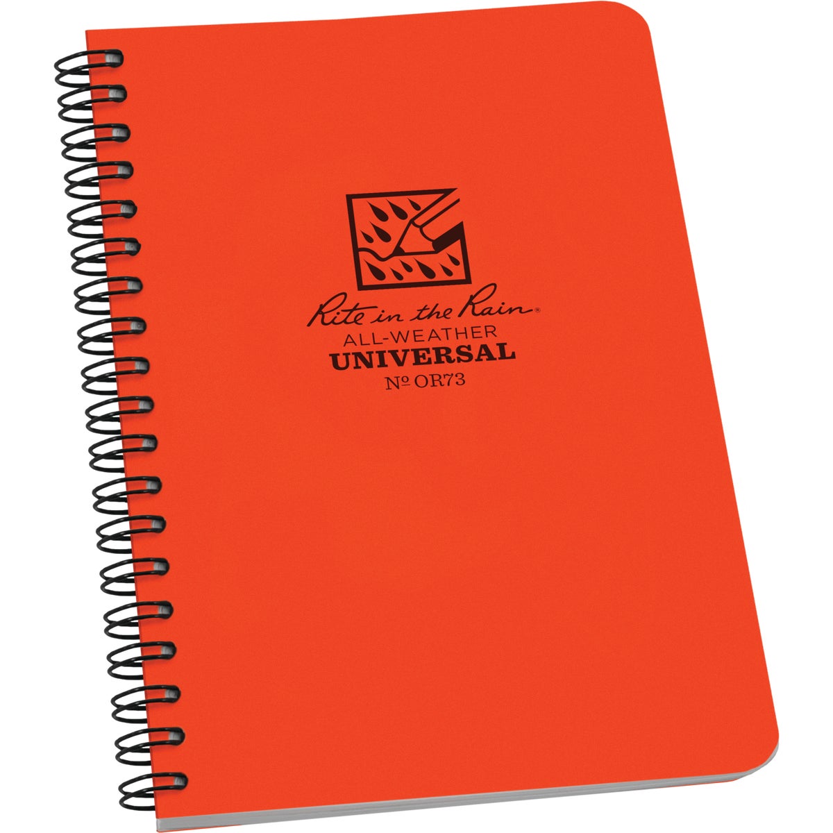 Rite in the Rain 4-7/8 In. x 7 In. 32-Sheet Side Spiral Universal Pattern Notebook, Orange