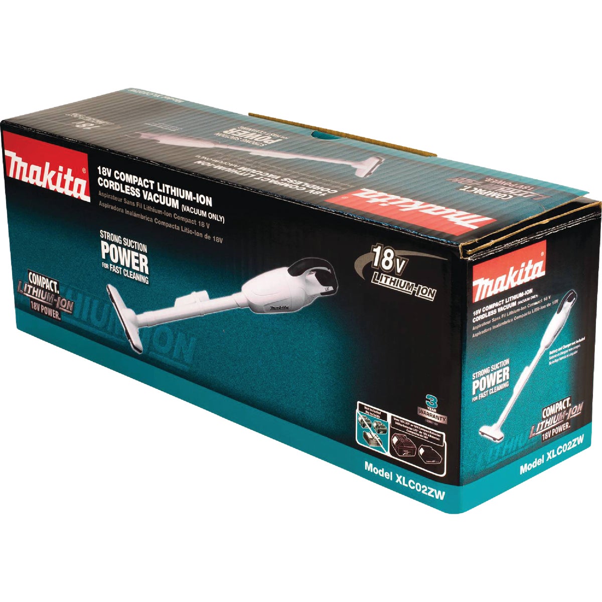 Makita 18V LXT Cordless Bagless Compact Stick Vacuum Cleaner, White (Tool Only) Image 4