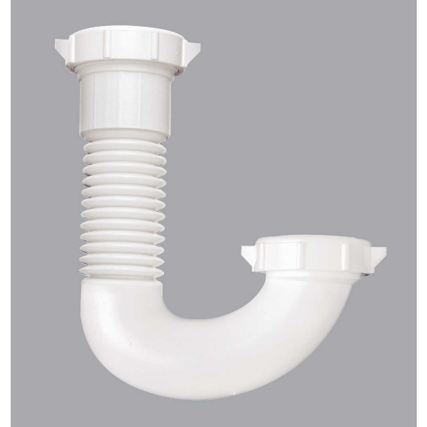 Do it Best 1-1/4 In. x 1-1/2 In. White Plastic J-Bend Image 1