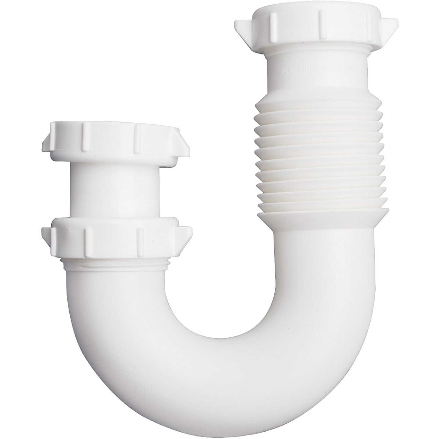 Do it Best 1-1/2 In. or 1-1/4 In. x 1-1/2 In. Flexible White Plastic J-Bend, Extendable to 11 In. Image 3