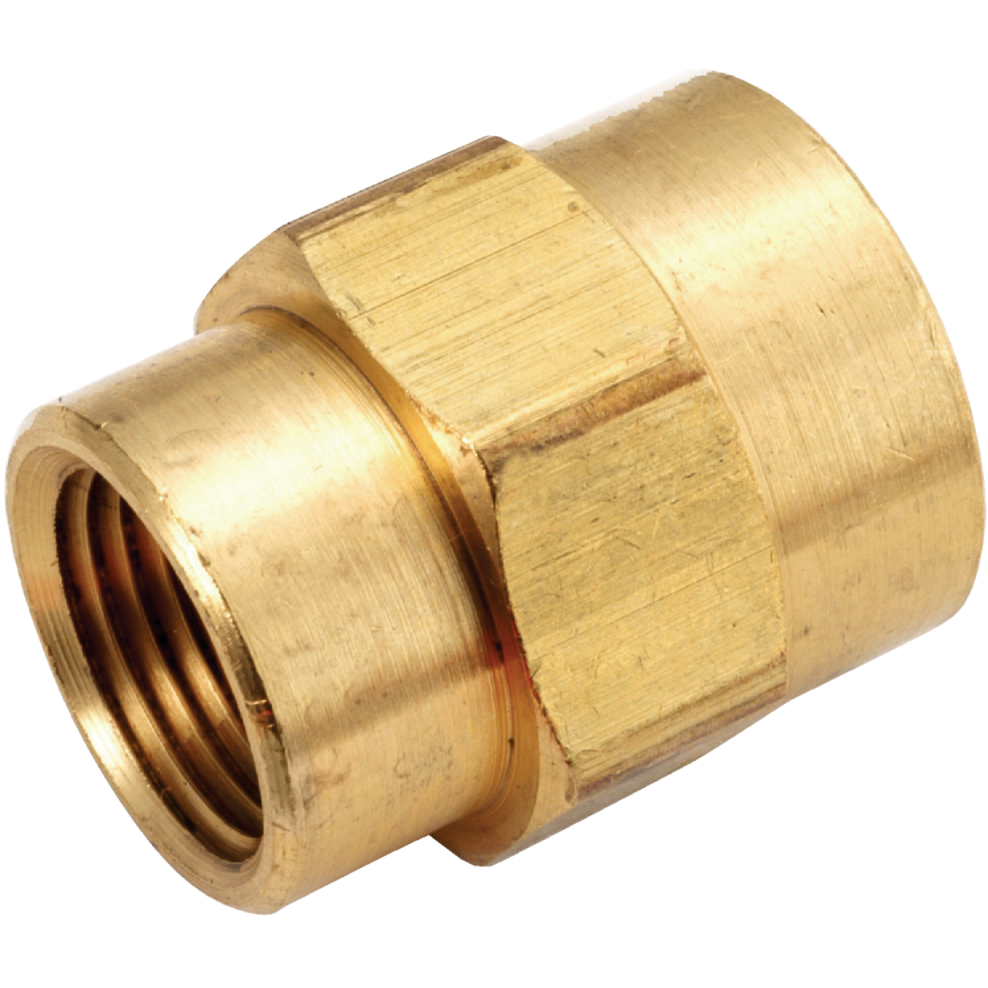 Anderson Metals 1/4 In. x 1/8 In. Yellow Brass Reducing Coupling Image 1