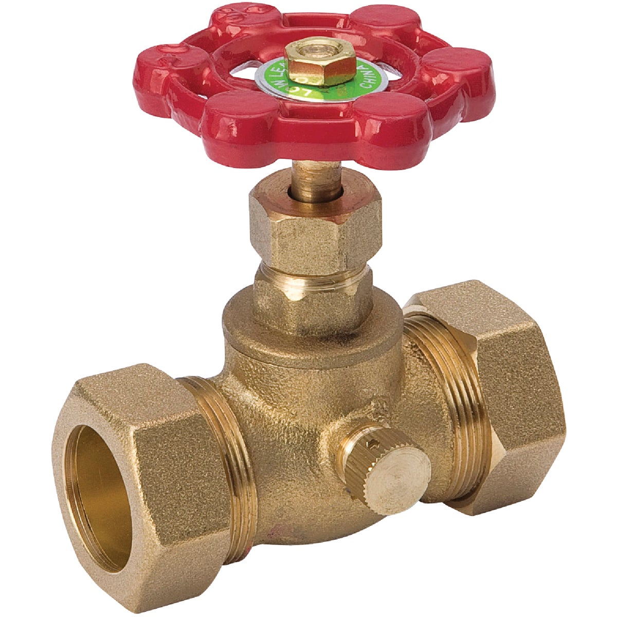 ProLine 1/2 In. COMP Brass Multi-Turn Stop & Waste Valve