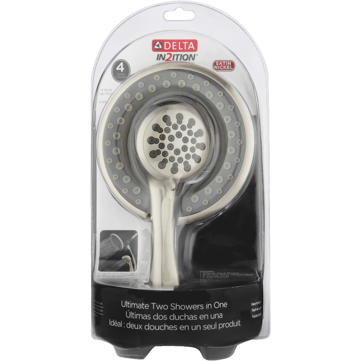 Delta 4-Spray 2.5 GPM Satin Nickel Combo Hand-Held Shower & Showerhead