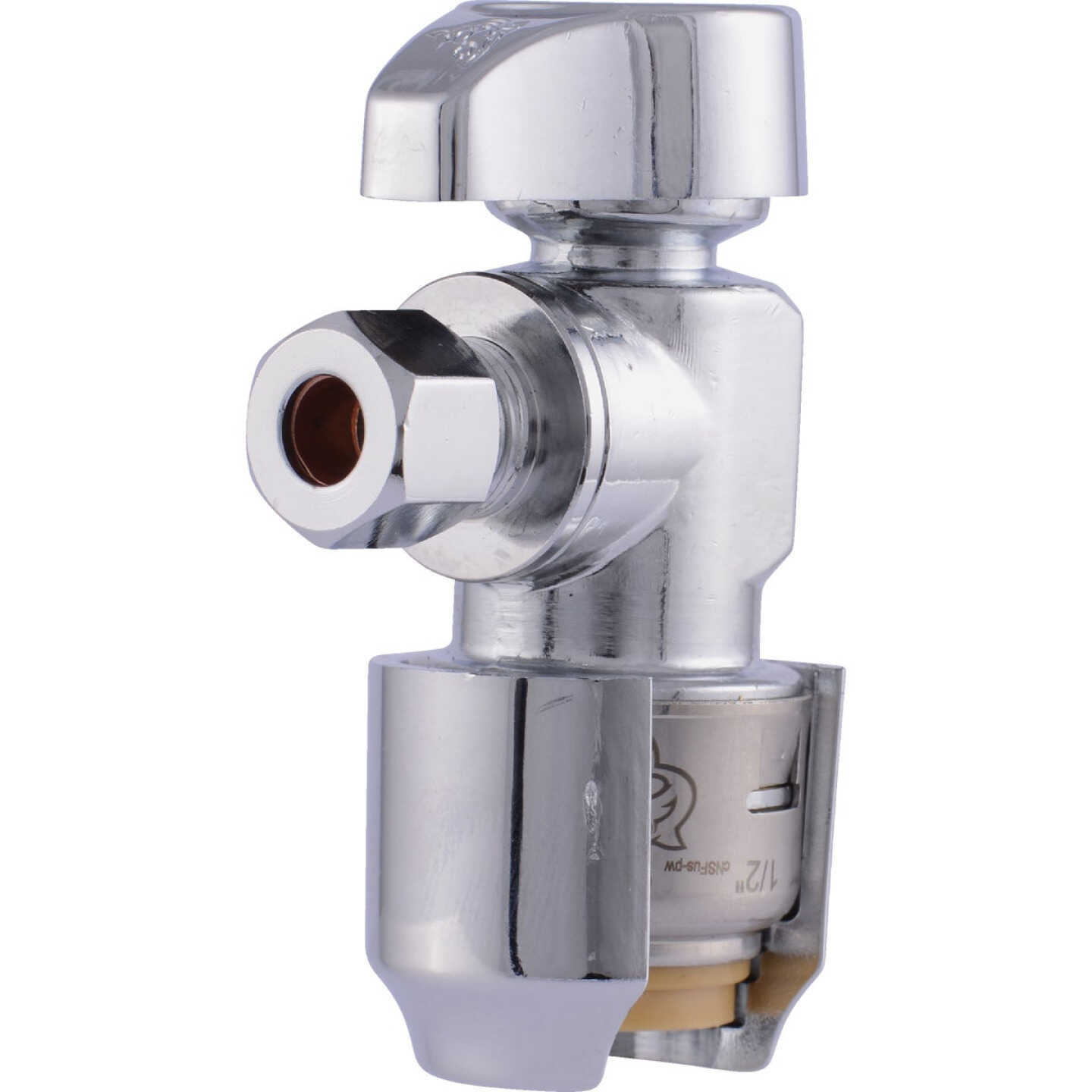 SharkBite 1/2 In. SB X 1/4 In. OD Quick Connect Angle Valve Image 1