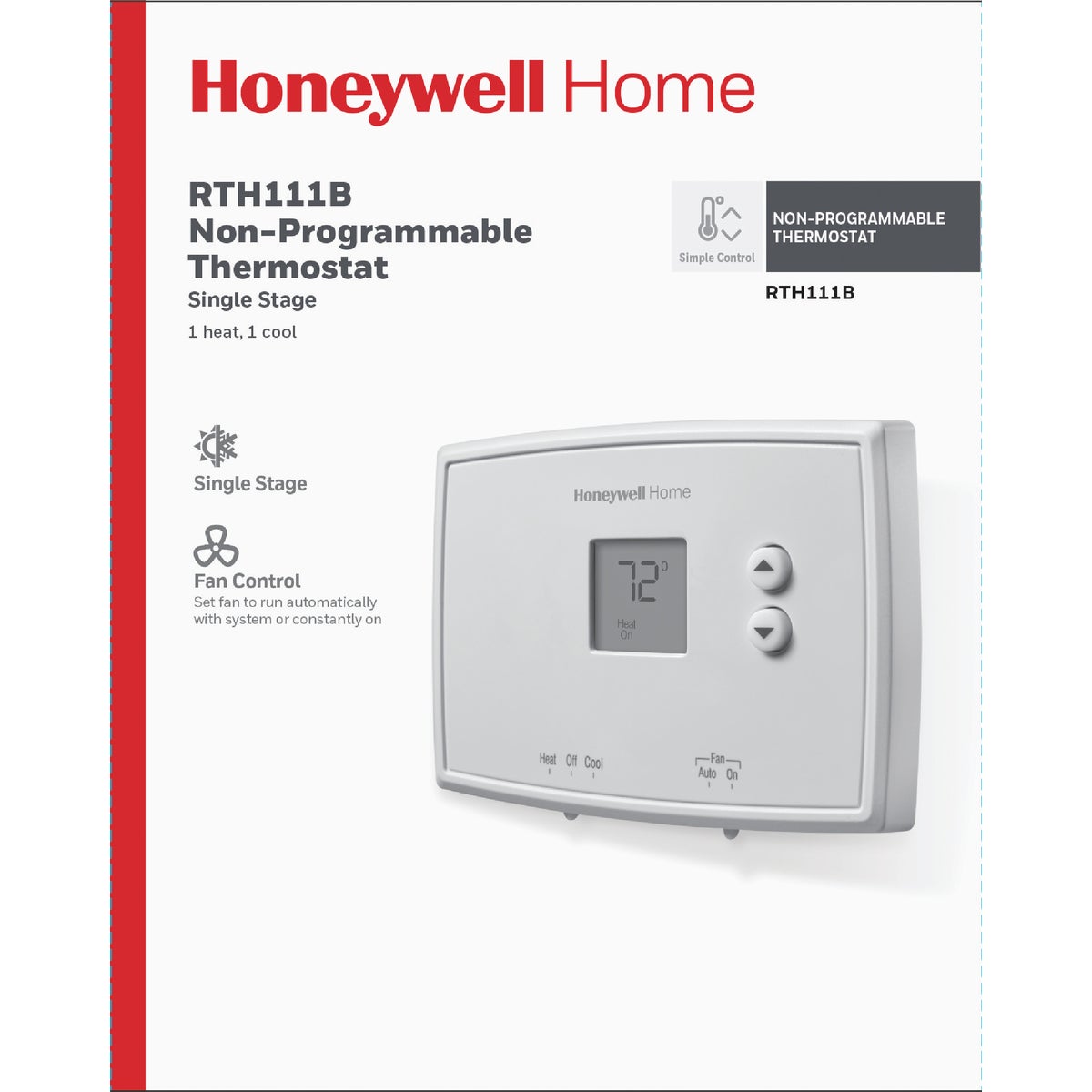 Honeywell Home Non-Programmable White Digital Thermostat Image 2