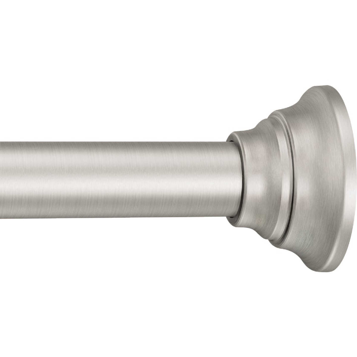 Moen 44 In. To 72 In. Straight Adjustable Tension Shower Rod, Brushed Nickel Image 1