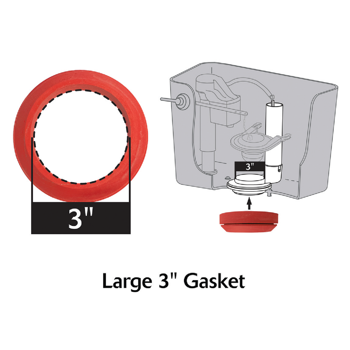Korky 3 In. Sponge Rubber Tank to Bowl Gasket  Image 3