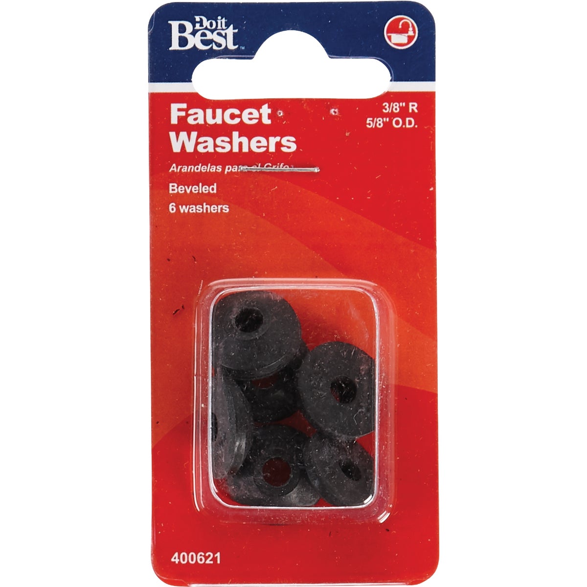Do it Best 5/8 In. Black Beveled Faucet Washer (6 Ct.) Image 2
