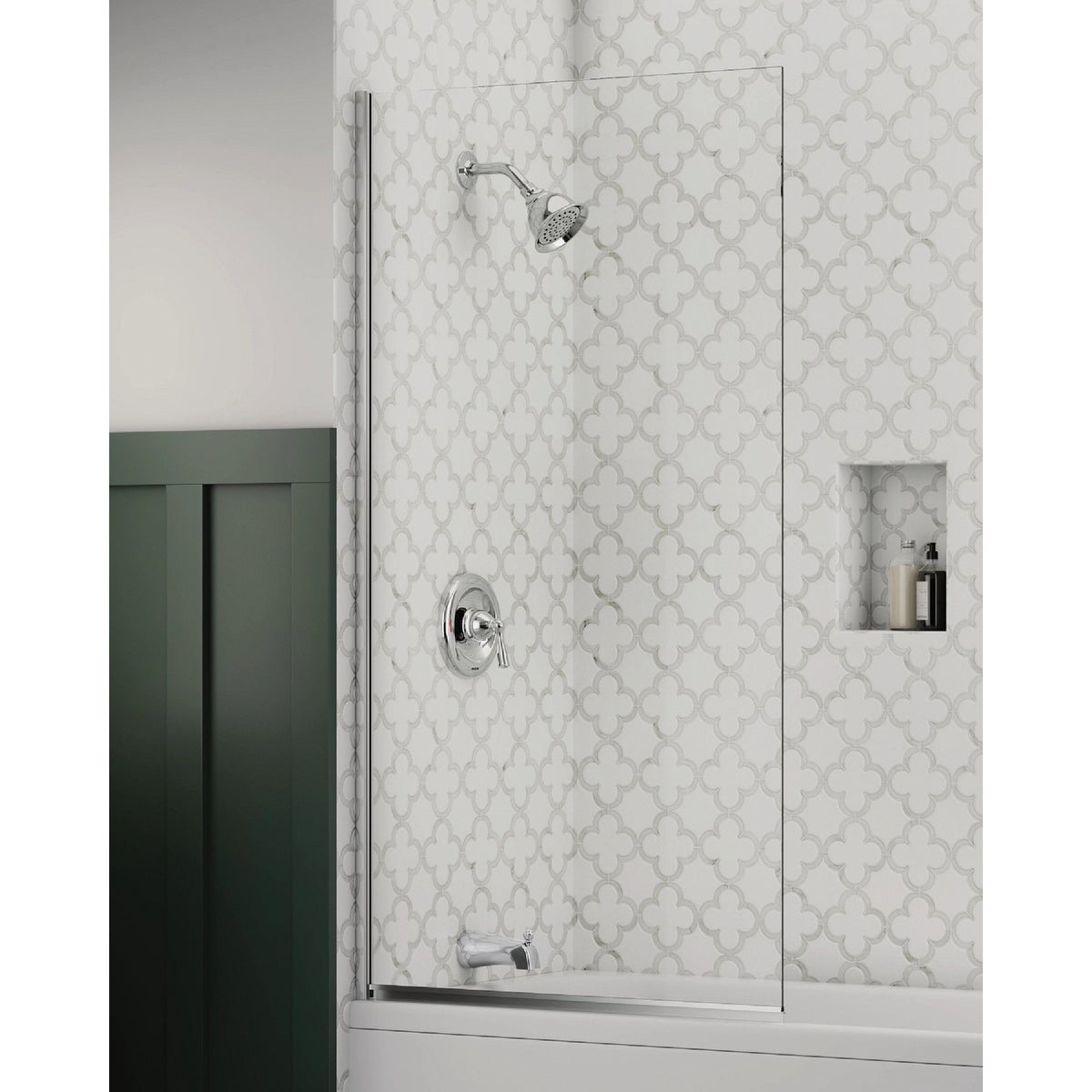 Moen Banbury Posi-Temp 1-Handle Lever Tub and Shower Faucet, Chrome Image 2