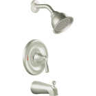 Moen Banbury Posi-Temp 1-Handle Lever Tub and Shower Faucet, Spot Resist Brushed Nickel Image 1