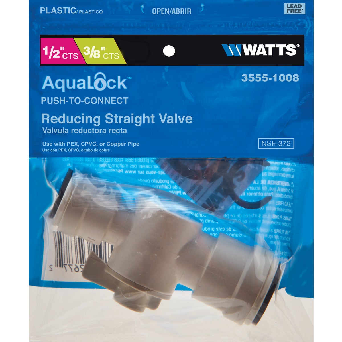 Watts 1/2 In. CTS X 3/8 In. CTS Plastic Stop Valve Image 2