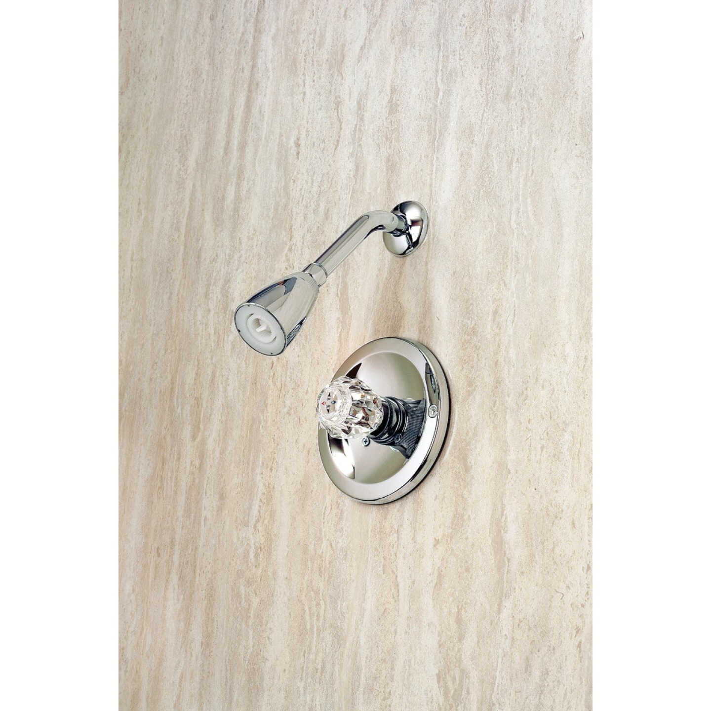 Home Impressions Chrome Single Acrylic Handle Shower Faucet Image 2