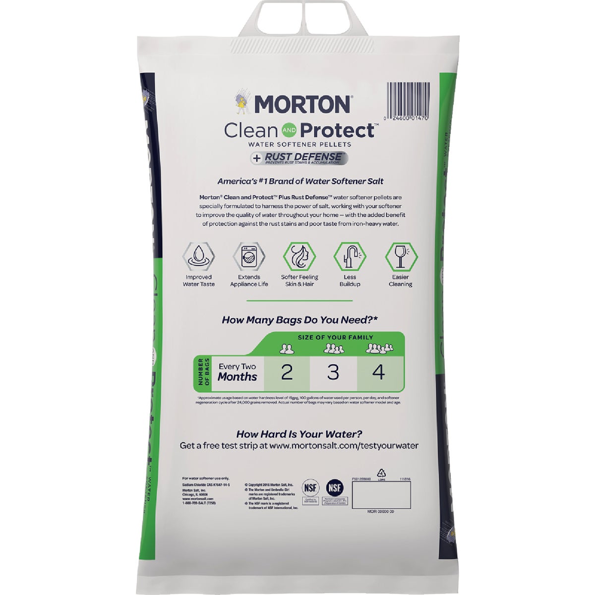 Morton Clean and Protect Plus Rust Defense 40 Lb. Water Softener Salt Pellets Image 7
