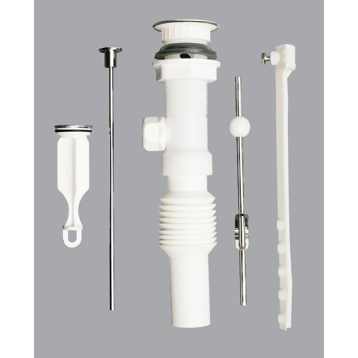 Do it Best 1-1/4 In. Chrome-Plated/Plastic Flexible Pop-Up Assembly Image 1