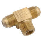 Anderson Metals 1/2 In. x 1/2 In. x 3/8 In. MPT Flare Brass Tee Image 1