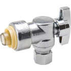 ProLine Chrome Plated Brass 1/2 In. PF x 3/8 In. COMP Angle Stop Image 1