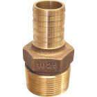 Merrill 1 In. MIP x 1-1/4 In. Insert Red Brass Hose Barb Reducing Adapter Image 1